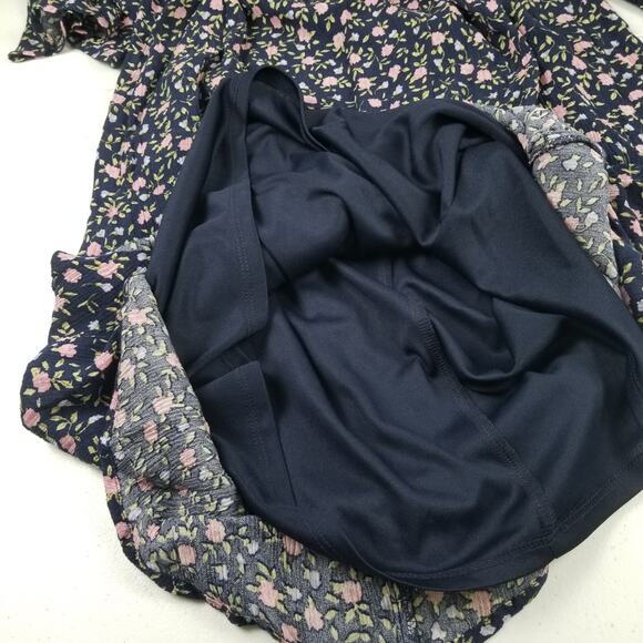 True Craft Blue Pink Green Floral Tunic Top Dress NEW Size XS - Picture 4 of 6